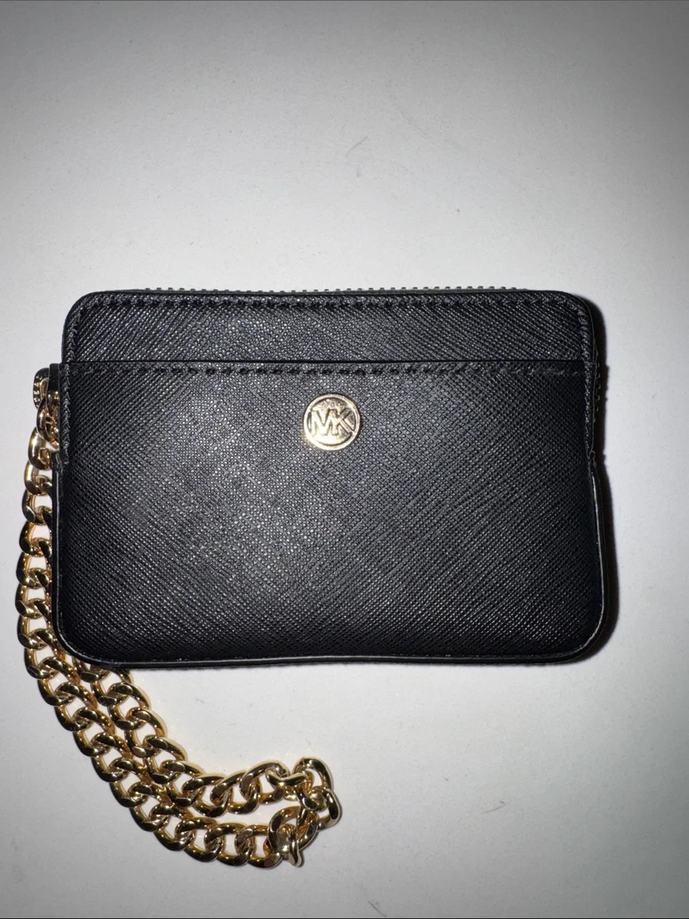Michael Kors Black Crossbody Wallet with Gold Chain